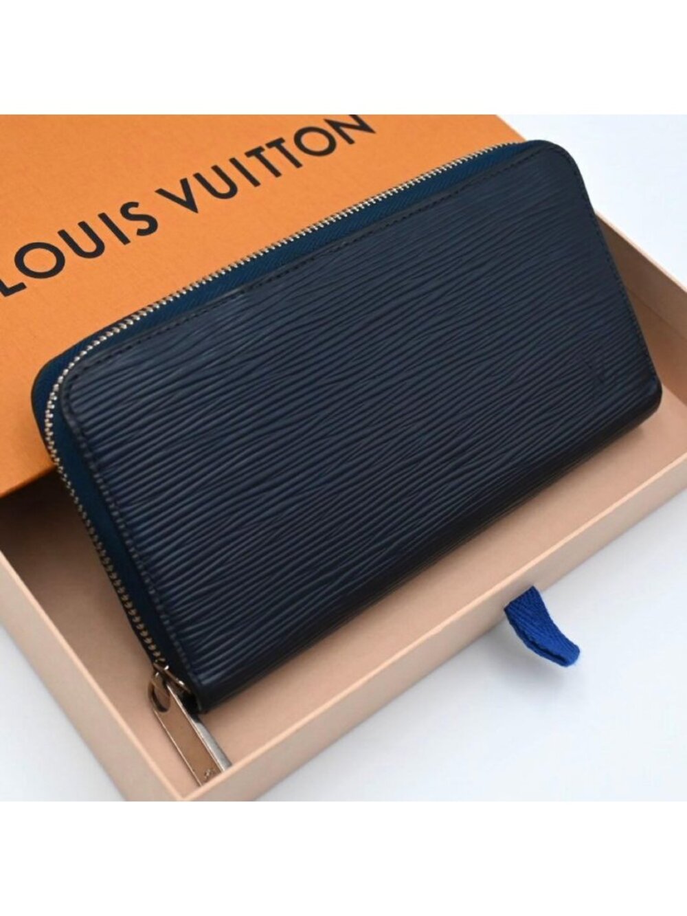 Louis Vuitton Epi Zippy Wallet Indigo Blue